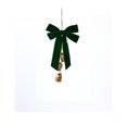 thumbnail image 5 of Hanging Ornament 12 Inch Vintage Bow with Gold Bells for Christmas Tree Door Wall Mantel Holiday Party Decor, 5 of 6