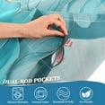 thumbnail image 7 of joogoo Teal Flower Curtains Sets Half Window Cafe Farmhouse Tier 2 Panels Short Curtain Rod Pocket 27"W x 24"L, 7 of 7