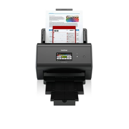 Brother ImageCenter ADS-2800W Wireless Document Scanner, Multi-Page Scanning, Color Touchscreen, Integrated Image Optimization, High-Precision Scanning, Continuous Scan Mode