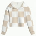 thumbnail image 4 of Godom Toddler Boys Girls Cute Plaid Color Block Sweatshirt Long Sleeve Hoodie Top Kids Jackets, 4 of 4