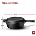thumbnail image 3 of Olla de Hierro Fundido 2 En 1 Ultrachef Horno Holandés y Sartén Tamaño 26 cm Capacidad 2.8 Litros, 3 of 7