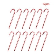 Xinxinyy 12pcs Christmas Twisted Candy Canes Acrylic Xmas Tree Hanging Ornament Craft Party Decoration