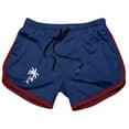 thumbnail image 4 of DDAPJ pyju Birthday Gifts! Men's Palm Tree Print Gym Workout Shorts Sports Running Shorts Breathing Athletic Gym Mesh Shorts Jogging Short Pants Navy M, 4 of 5