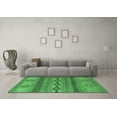 thumbnail image 3 of Ahgly Company Indoor Rectangle Abstract Emerald Green Modern Area Rugs, 5' x 7', 3 of 4