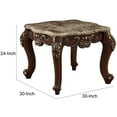 thumbnail image 3 of Acme Mehadi End Table Natural Marble Top & Walnut, 3 of 5