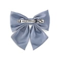 thumbnail image 4 of Time and Tru Women's Fabric Bow Hair Barrette, Blue, 4 of 5
