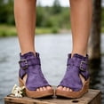 thumbnail image 5 of Yuanlong Womens Sandals Elegant Platform Sandals Hollow With Thick Sole Open Toe Ankle Buckle Strap Dressy Sandals, 5 of 7