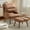 Brown, variant on Bonzy Home Accent Chair with Ottoman, Adjustable Backrest Seat,Velvet Fabric Chair for All Age,Beige