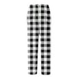 thumbnail image 5 of Havenx Mens Cotton Pajama Pants Plaid Flannel Pajamas Pants 2025 Plus Size Sleeping Pants Elastic Waist Straight-Leg Lightweight Lounge Pants,White L, 5 of 6
