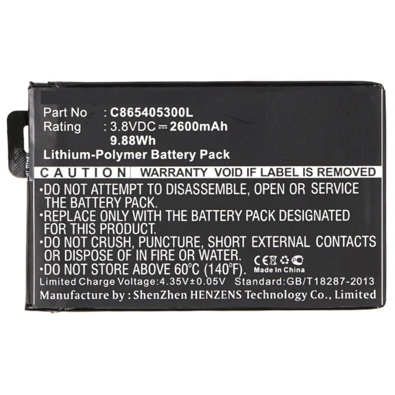 Batteries N Accessories BNA-WB-P3156 Cell Phone Battery - Li-Pol, 3.8V, 2600 mAh, Ultra High Capacity Battery - Replacement for Blu C865405300L Battery