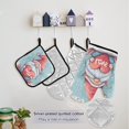 thumbnail image 5 of Gnome and Love Heart 5 Pcs Kitchen Set Heat Resistant Oven Mitts and Non-Slip Pot Holders with Adjustable Cooking Apron, 5 of 6