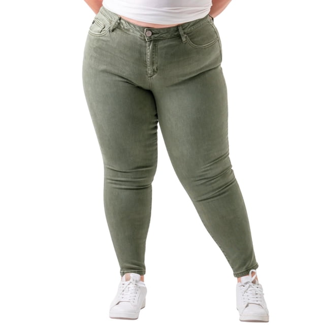 Jeans skinny Roman Fashion 6065 Verde Talla Extra