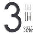 thumbnail image 1 of 8" Address Numbers For House,Modern House Numbers Large Black Exterior Street Metal floating house numbers for outside Floating Mount Or Flush Mount Aluminum Home Door Number 3, 1 of 11