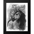 thumbnail image 2 of McCavitt, Naomi 19x24 Black Modern Framed Museum Art Print Titled - Charcoal Equestrian Portrait IV, 2 of 5