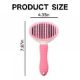 thumbnail image 2 of ACDANC Cat Brush,Self Cleaning Cat Brush for Shedding,Stainless Steel Needle Comb Dog Brush,Pink, 2 of 6
