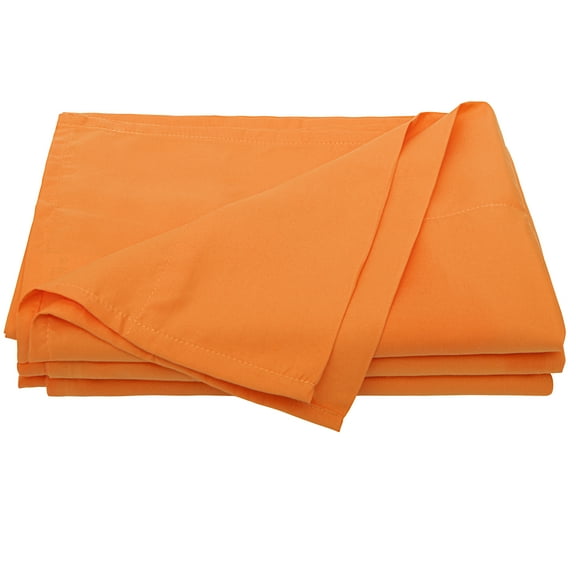 Organictune 1800 Count Luxury Microfiber Flat Sheet, Extra Soft and Cozy, Wrinkle, Fade, Stain Resistant Bed Top Sheet, Orange, Twin Extra Long, 66"x102"