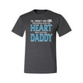 thumbnail image 2 of Girl Stole My Heart She Calls Me Daddy Daughter Girl Dad Father Gift | Mens Father's Day T-Shirt, Heather Black, Small, 2 of 4