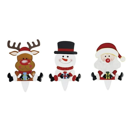 

Sunisery Christmas Decorations 3D Light Ornaments Glowing Small Pendant Santa Snowman Reindeer Star for Home Decor