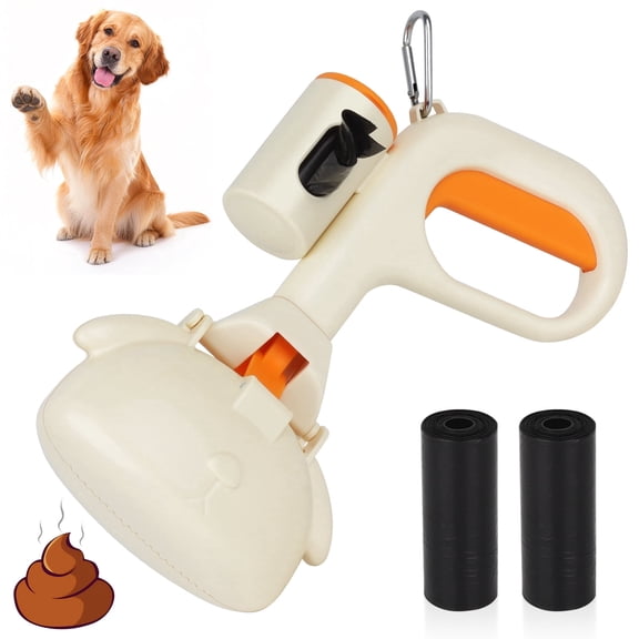 Ocalpur Portable Pooper Scooper for Dogs, Lightweight Durable Pet Waste Picker, Hands-Free Dog Poop Scoop for Grass, Dirt, Yard & Outdoor Cleaning