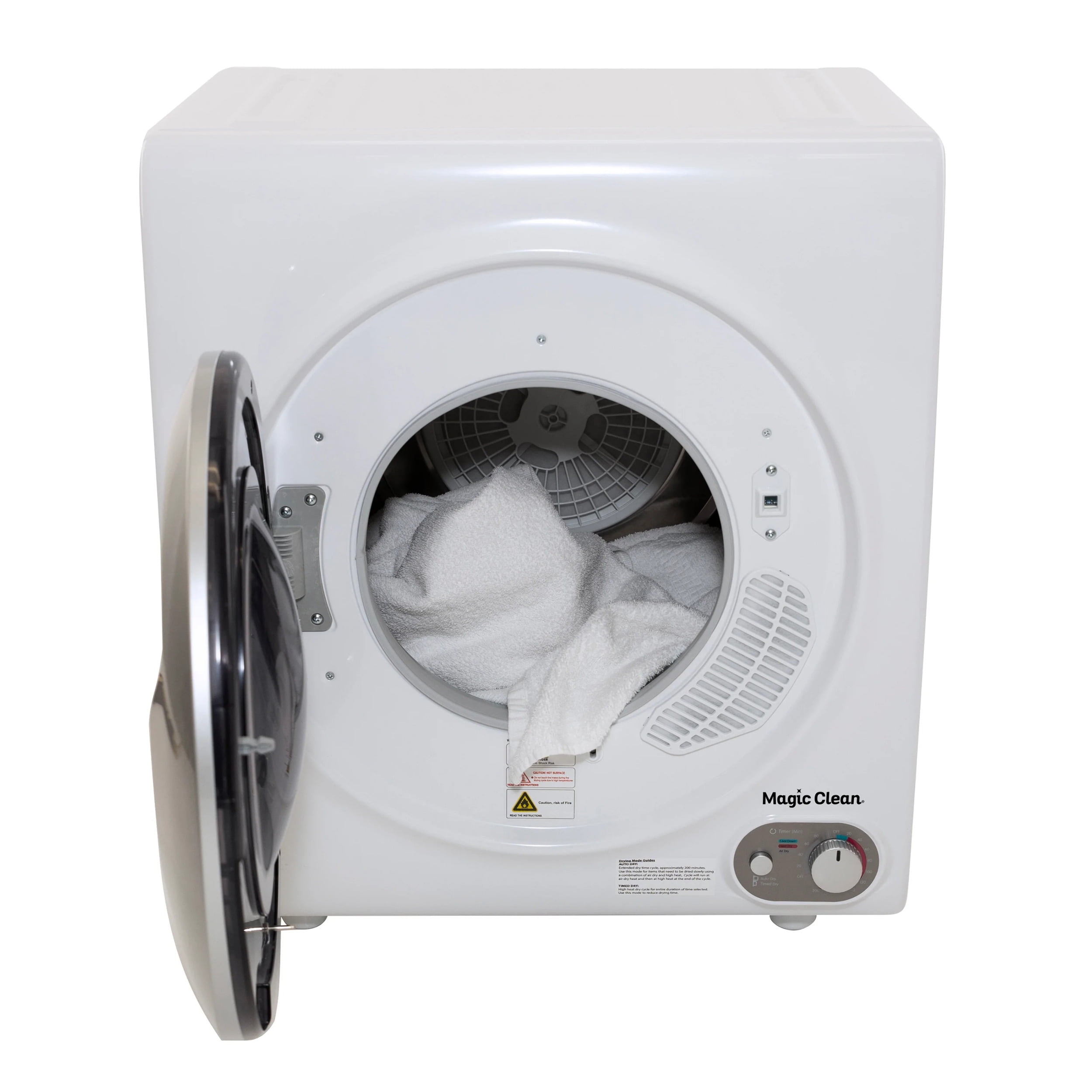 Magic Chef Compact Laundry Dryer Machine, Small Portable Dryer, 1.5 Cubic  Feet, White