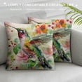 thumbnail image 3 of ONETECH Outdoor Spring Watercolor Bird Throw Pillow Covers  Hummingbird Summer Tropical Decorative Cushion Case Square Home Sofa Decorative Pillowcase for Patio Furniture Bed, 3 of 5
