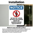 thumbnail image 3 of (2 Pack) Do Not Sit Stand Sign With Symbol OSHA Notice Sign 5 Inch X 3.5 Inch Vinyl Label Decal Sticker Weather Resistant, UV Protected for Workplace, Business, and Construction Site,, 3 of 7