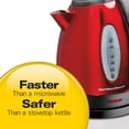 thumbnail image 2 of Hamilton Beach Electric Kettle, Fast Heating, Cord-Free Serving, 1.7 Liter, Stainless Steel, Red, 40885, 2 of 8