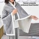 thumbnail image 4 of Guardurnaity Capa de vellón suave y cálida, chal de invierno, acogedor chal de oficina, manta sencilla y cálida, manta de oficina, franela gruesa Abrigos y chamarras gris 85*120 cm, 4 of 6