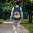 thumbnail image 3 of Uorisanigo Flaming Football School Backpack for Kids 6-12 Year Lightweight School Bag Elementary Casual Daypack with Padded Straps for Boys and Girls Fit Schools, Travel & Sports, 3 of 7