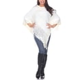 thumbnail image 3 of White Mark Poncho en Tricot à Franges pour Femme, Taille Unique, 3 of 5