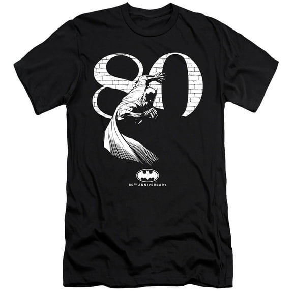 Batman 80 Wall-Hbo S/S Adult 30/1 T-Shirt Black