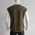 thumbnail image 4 of Chaleco de gimnasio de verano para hombre, camiseta holgada de secado rápido para ejercicio físico, camiseta deportiva sin mangas con hombros anchos, camiseta sin mangas para culturismo, 4 of 5