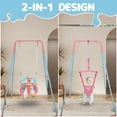 thumbnail image 5 of G TALECO GEAR 2 in 1 Baby Jumper and Bouncer, Baby Swing Outdoor, Toddler Swing Sets for Kids Age 1-3, Pink, 5 of 8