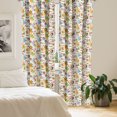 thumbnail image 2 of Ambesonne Birthday Party Window Curtains, Happy Animals Fun, Each 28" W x 84" L, Grey Yellow Multicolor, 2 of 4