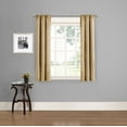 thumbnail image 3 of Eclipse Phoenix Solid Blackout Curtains, Set of 2, 63 Inch Long Blackout Curtains, 37"W x 63"L, Wheat, 3 of 10