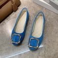 thumbnail image 5 of Womens Shoes Solid Color Comfort Slip-Ons Flat Work Shoes Casual Lady Dress Shoes Multi-Color Plus Size Cloth Shoes for Women, 5 of 6