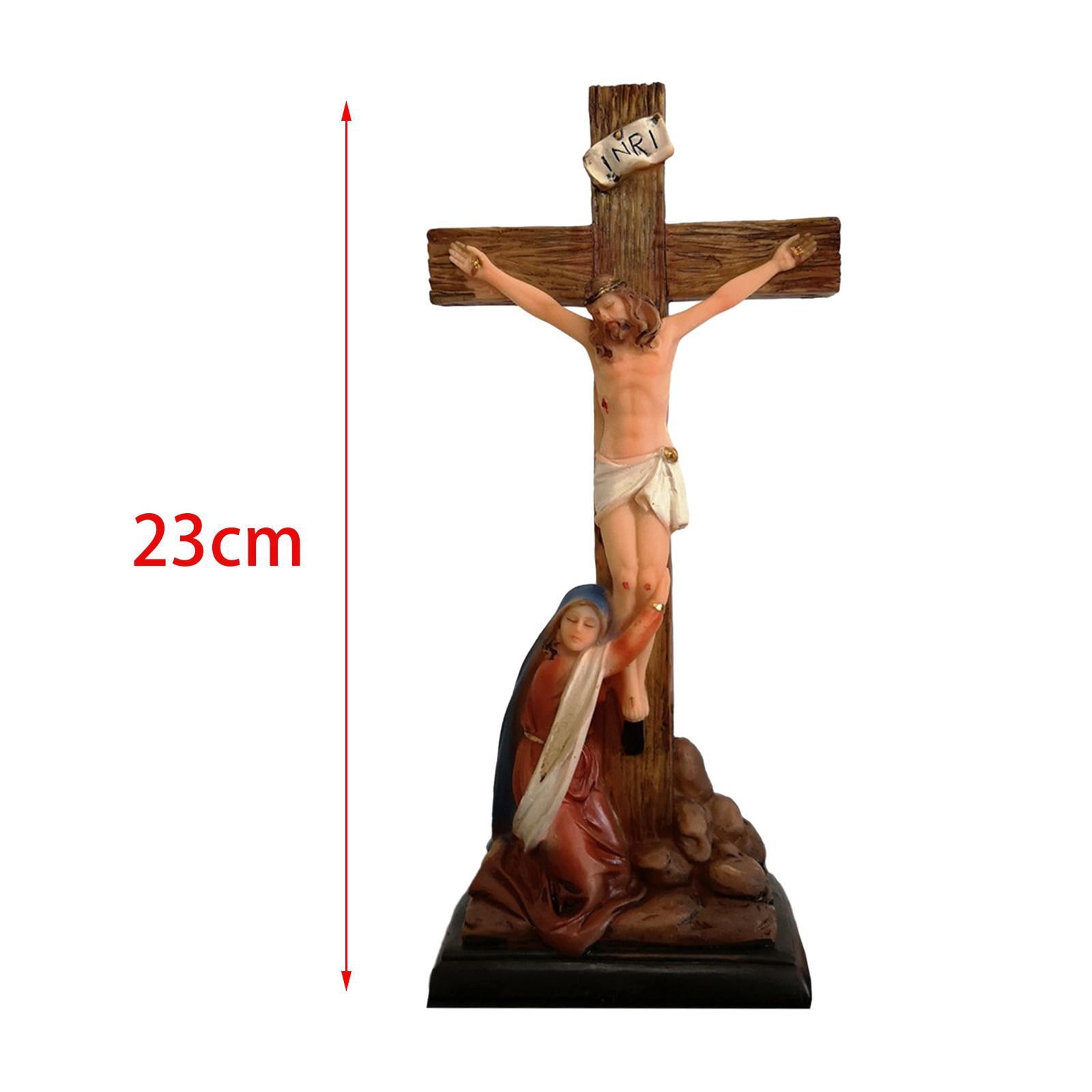 Fiocias Paper Towel Holder Dispenser Non Slip Vertical Tissue Holder Rack Jesus Sculpture Decorative Ornament Crafts Holy Religious Catholic Sculpture Mother