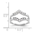 thumbnail image 7 of 14K White Gold Ring Band Wedding Diamond Round Guard, 7 of 7