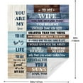 thumbnail image 4 of Gifts for Wife from Husband to My Wife Blanket, Personalized Throw Female Birthday Gifts, Romantic Gifts Birthday Christmas Valentine's Mother's Day Healing Bed Blanket Presents for Her 130 * 150cm, 4 of 6