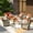 Coarse Orange Red, variant on Ovios High-Back Outdoor Furniture 8 Pieces Gray Wicker Patio Conversation Set with Rocking Swivel Chairs for Backyard