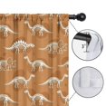 thumbnail image 4 of Blackout Kids Curtains,Brown Cartoon Dinosaurs Skeletons Pattern Childrens Insulated Curtains Set Of 2,Bedroom Essentials,Toddler Room Decor 42"x54", 4 of 5