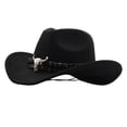 thumbnail image 1 of Sombrero de vaquero occidental de moda Accesorio de disfraces Favores de fiesta Talla única para la mayoría m negro Yuyangstore Sombrero de vaquero occidental, 1 of 8