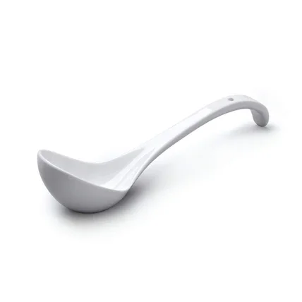 WM Bartleet & Sons 1750 T366 Traditional Porcelain Sauce and Soup Ladle, 27cm – White