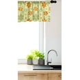 thumbnail image 3 of Ambesonne Floral Window Valance, Retro Graphic Flowers, 42" x 18", Pale Green Orange, 3 of 3