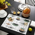 thumbnail image 3 of Navy Color Block Boho Placemats Set of 8, Abstract Bohemian Geometric Placemats for Dining Table, Place Mats for Kitchen Tabletop, Waterproof Wipeable Dining Table Mats Set, 3 of 9