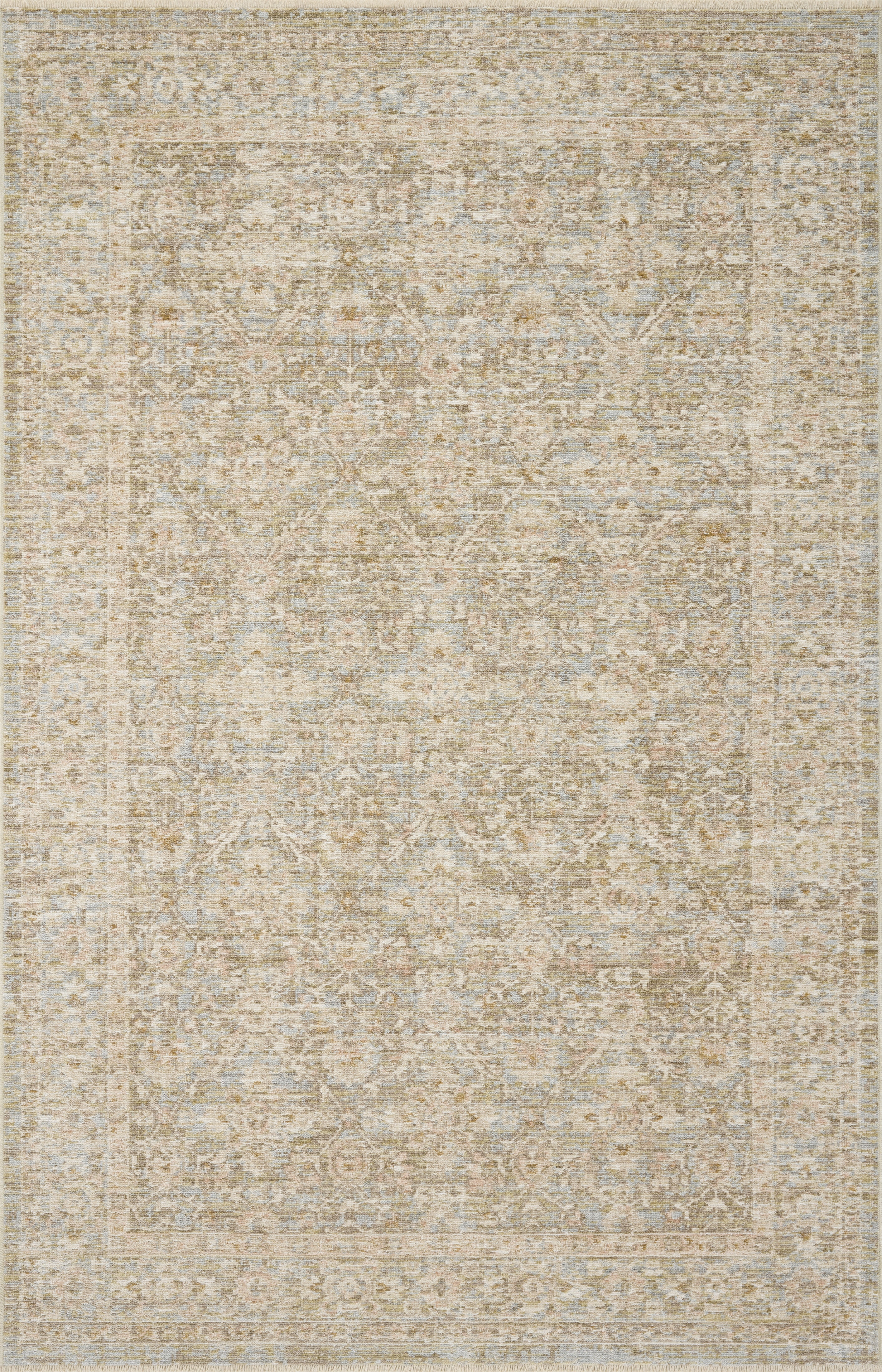 Loloi Elora Sky / Terracotta 4'-0" x 5'-7" Area Rug