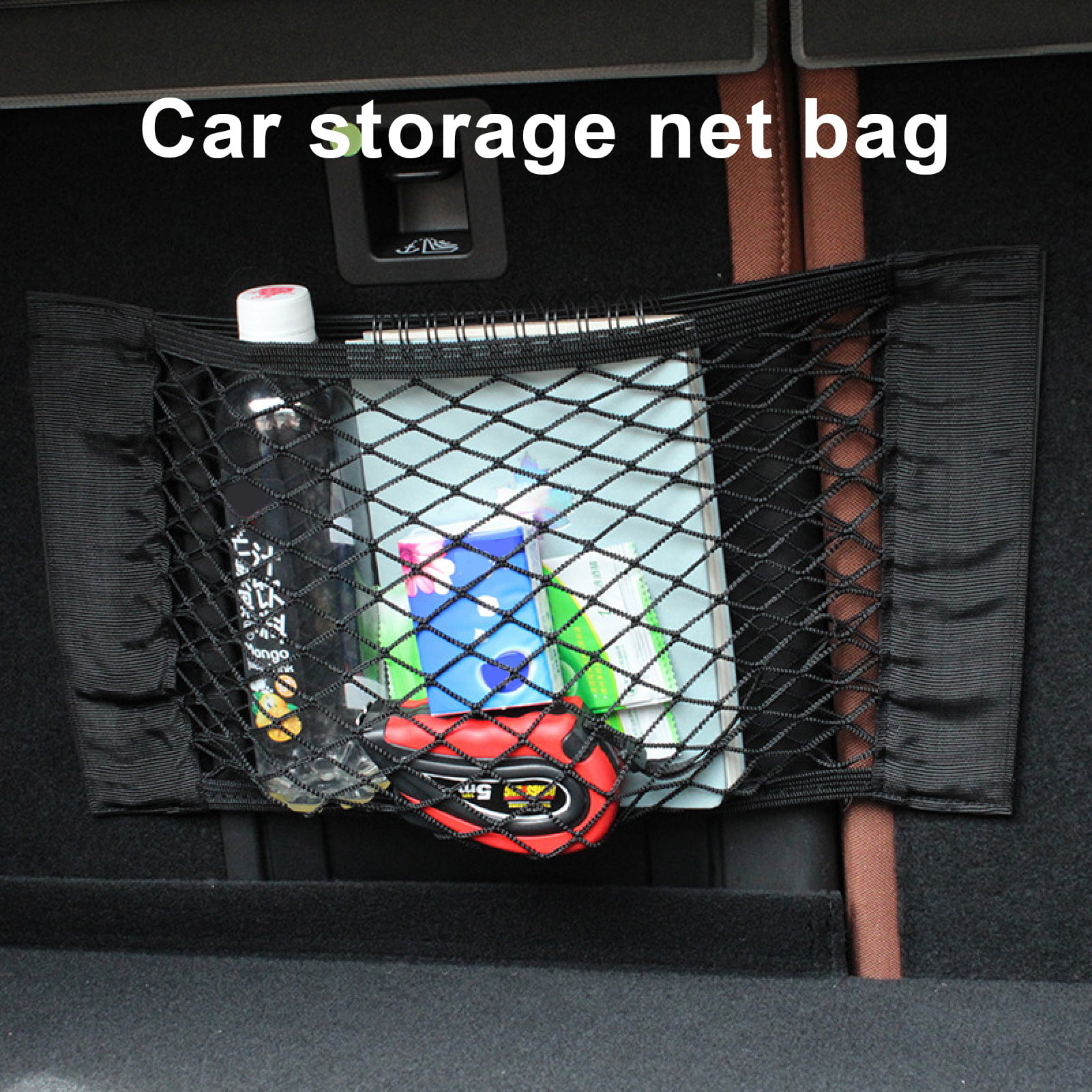 50*25CM Auto  Bag Interior Organizer Rear Seat Storage Mesh Cargo Net Pocket 