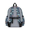 thumbnail image 3 of Blue Cartoon Dinosaurs Balloons Pattern Cute School Backpack with Padded Back and Adjustable Shoulder Straps 13.4"x11"x4.7", 3 of 5
