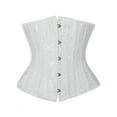 thumbnail image 3 of SAYFUT Women's 24 Steel Boned Waist Trainer Underbust Cincher Corset Busiter Black/White, 3 of 7