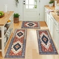 Farmhouse Kitchen Rugs Sets of 3, Kitchen Runner Rugs Non Slip Washable